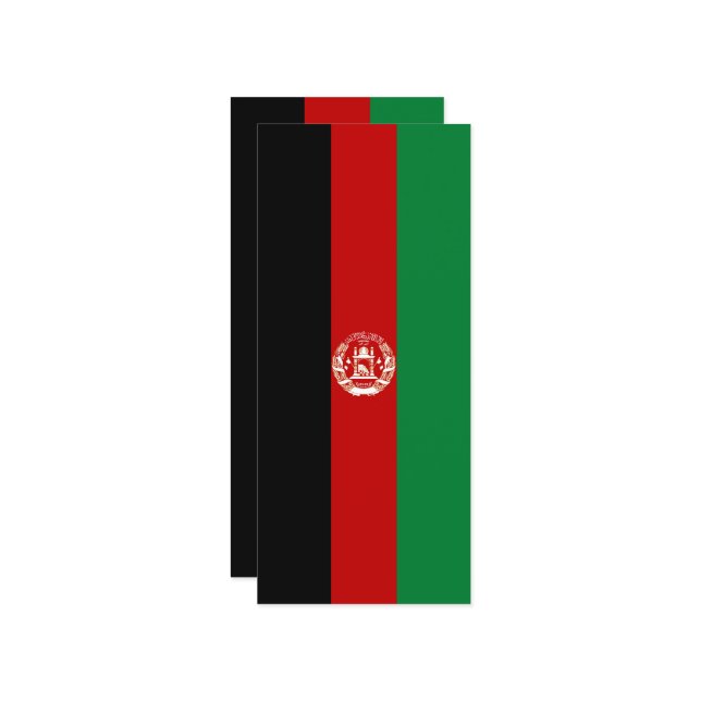 Afghanistan-Flagge Menükarte (Vorderseite/Rückseite Beispiel)