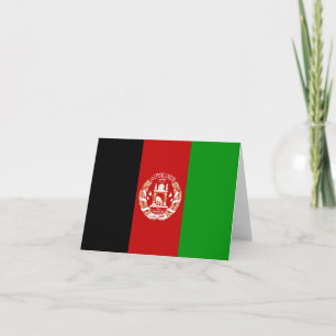 Afghanistan-Flagge Notizkarte Karte