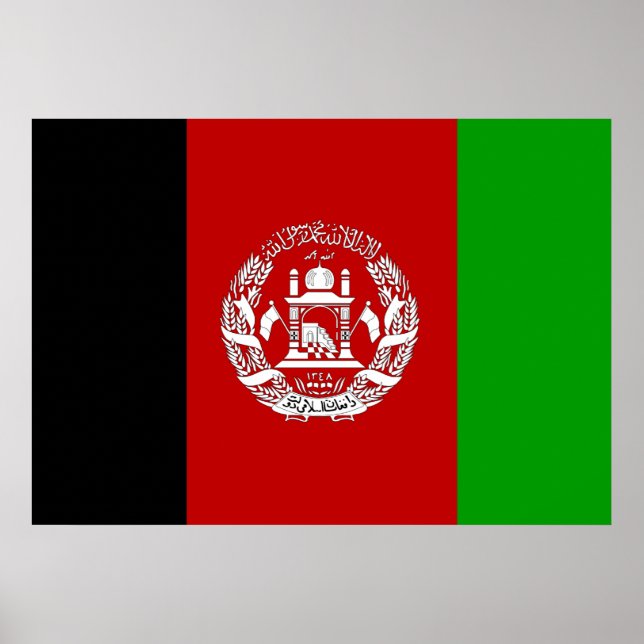 Afghanistan-Flagge Poster (Vorne)