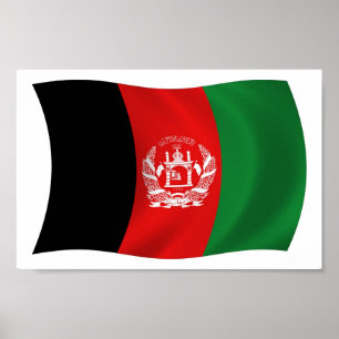 Afghanistan-Flagge Poster Druck