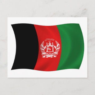 Afghanistan-Flagge Postkarte