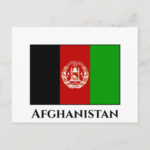 Afghanistan-Flagge Postkarte