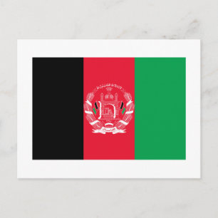 Afghanistan-Flagge Postkarte