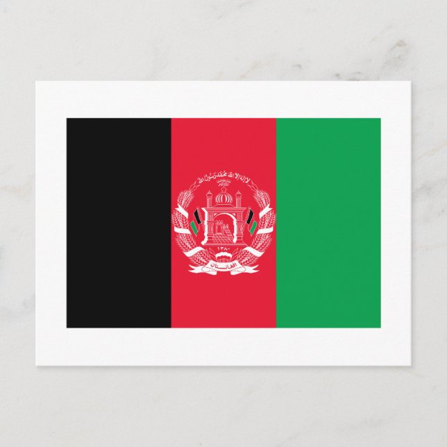 Afghanistan-Flagge Postkarte (Vorderseite)