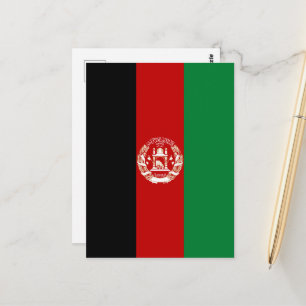 Afghanistan-Flagge Postkarte