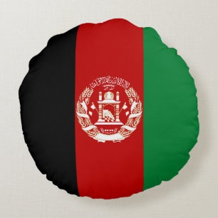 Afghanistan-Flagge Rundes Kissen