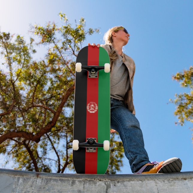 Afghanistan-Flagge Skateboard (Außenbereich 1)