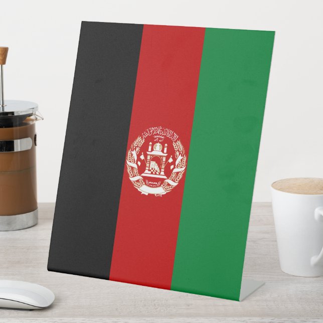 Afghanistan-Flagge Sockelschild (In Situ)
