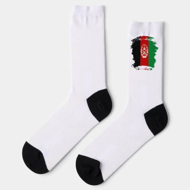 Afghanistan-Flagge Socken (Linkes Detail)