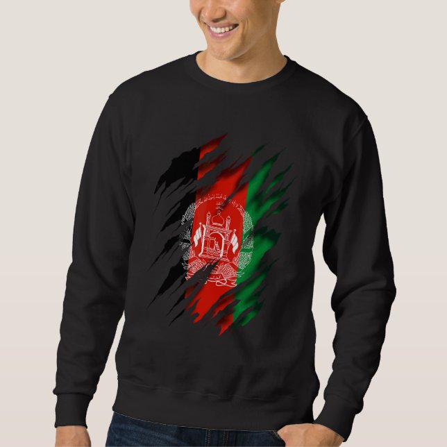 Afghanistan-Flagge Sweatshirt (Vorderseite)