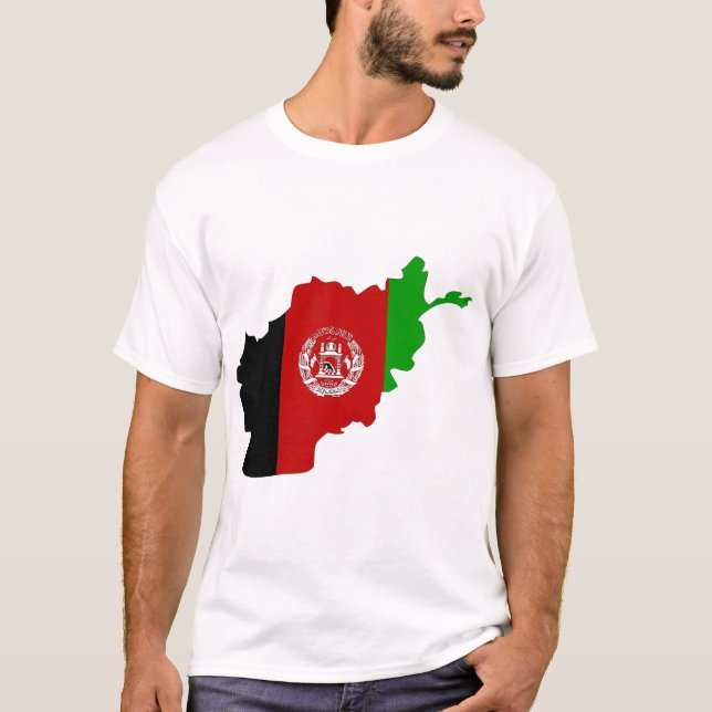 Afghanistan-Flagge T-Shirt (Vorderseite)