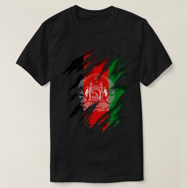 Afghanistan-Flagge T-Shirt (Design vorne)
