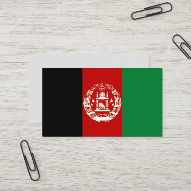 Afghanistan-Flagge Visitenkarte (Vorderseite/Rückseite Beispiel)