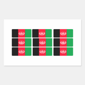 Afghanistan-Flagge x 9 Rechteckiger Aufkleber