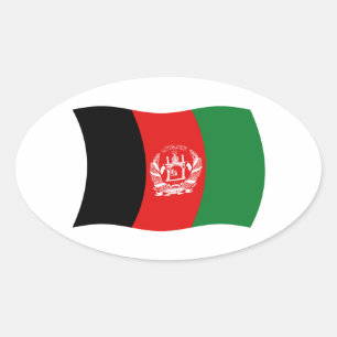 Afghanistan-Flaggen-Aufkleber Ovaler Aufkleber
