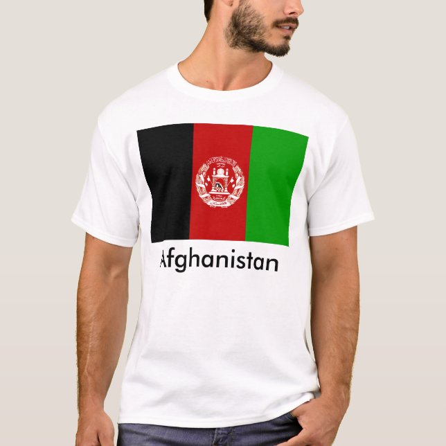 Afghanistan-Flaggen-T - Shirt (Vorderseite)