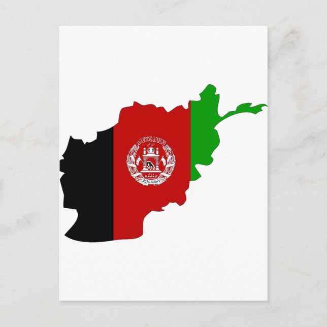 Afghanistan-Flaggenkarte Postkarte (Vorderseite)