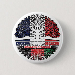 Afghanistan, Französisch-Französisch-Tree-Roots-Fl Button