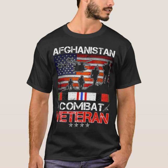 afghanistan Kampfveteran us veteran militärisch T-Shirt (Vorderseite)