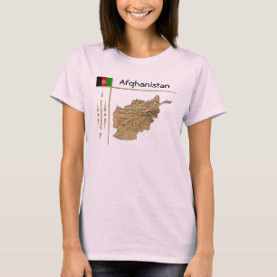 Afghanistan Karte + Flagge + T - Shirt