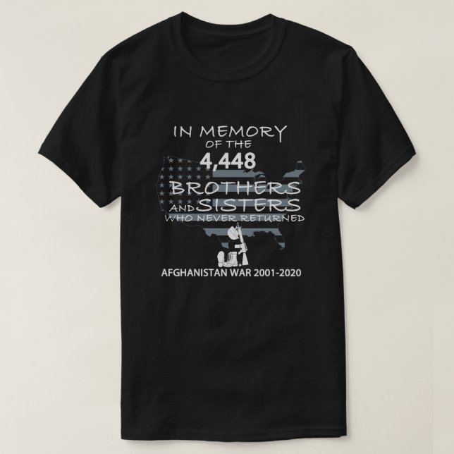 Afghanistan-Krieg 2001-2020 im Gedächtnis T-Shirt (Design vorne)