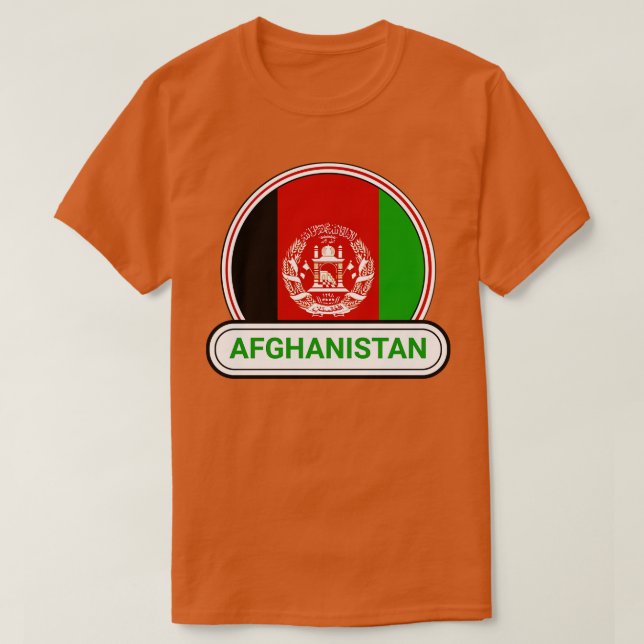 Afghanistan-Länderflagge Abzeichen Afghanistan T-Shirt (Design vorne)