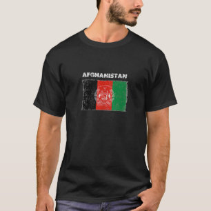 Afghanistan-Länderflagge mit grunge-beängstigender T-Shirt