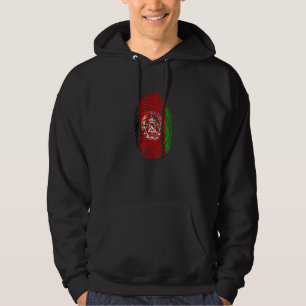Afghanistan Landesflagge Fingerabdruck DNA Hoodie