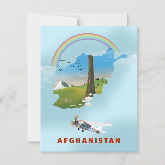 Afghanistan Map Landschaftsreisepaket (Vorderseite)