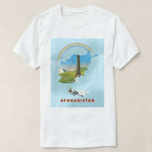 Afghanistan Map Landschaftsreisepaket T-Shirt