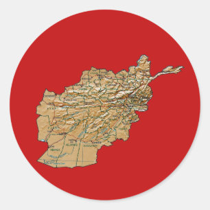 Afghanistan Map Sticker