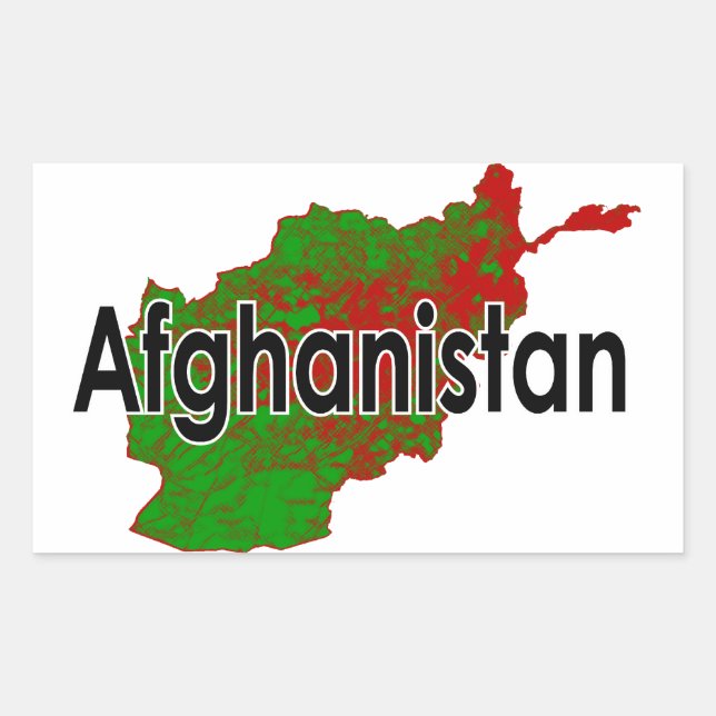 Afghanistan Rechteckiger Aufkleber (Vorderseite)