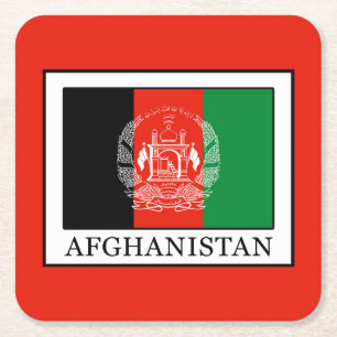 Afghanistan Rechteckiger Pappuntersetzer