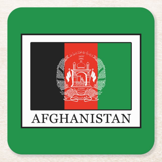 Afghanistan Rechteckiger Pappuntersetzer (Vorderseite)