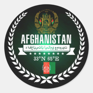 Afghanistan Runder Aufkleber