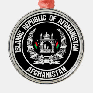 Afghanistan-Rundes Emblem Ornament Aus Metall