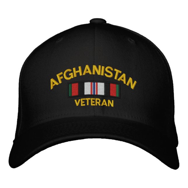 Afghanistan Veteran Bestickte Baseballkappe (Vorderseite)