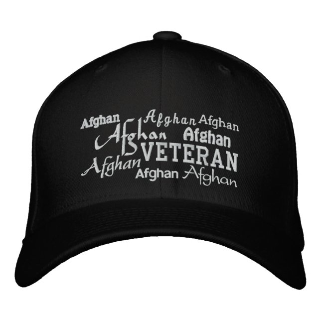 Afghanistan Veteran - bestickter Hut (Vorderseite)