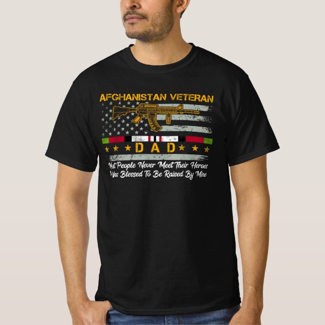 Afghanistan Veteran Vater Afghanistan Krieg Militä T-Shirt (Vorderseite)