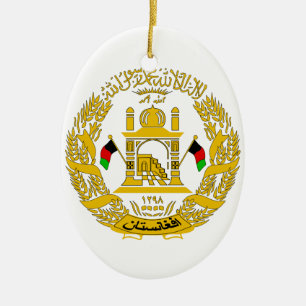 Afghanistan-Wappen Keramikornament