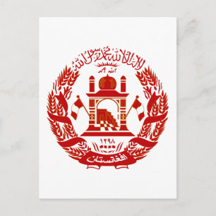 Afghanistan-Wappen Postkarte