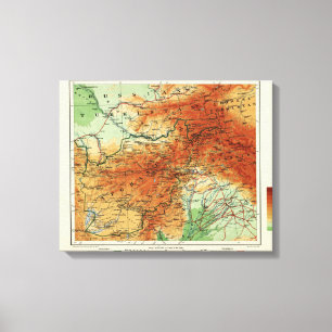 AfghanistanPanoramic MapAfghanistan Leinwanddruck