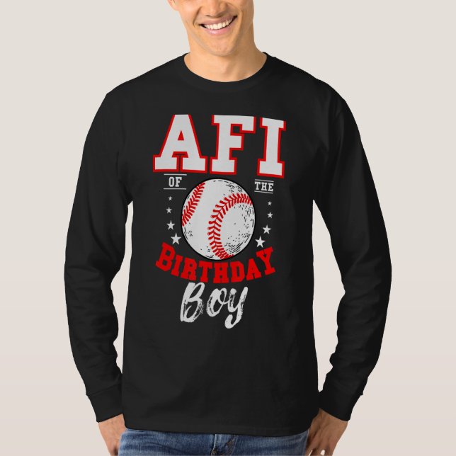 Afi of the Birthday Boy Baseball Theme Bday Celebr T-Shirt (Vorderseite)