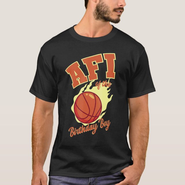 Afi of the Birthday Boy Basketball Family T-Shirt (Vorderseite)
