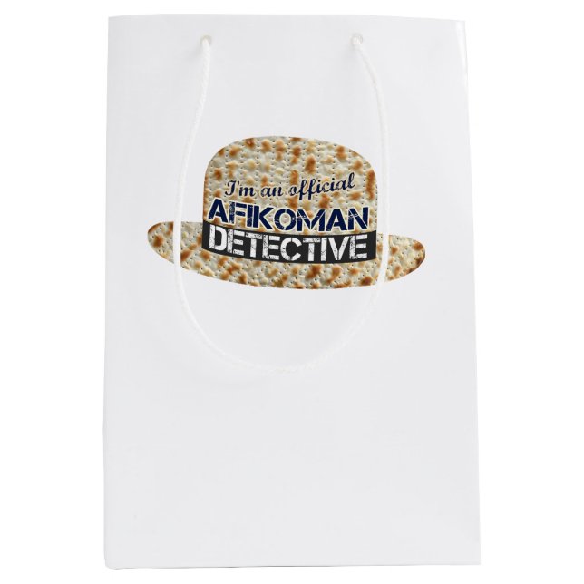 Afikoman Afikomen Detective. Matzah Passover Gesch Mittlere Geschenktüte (Vorderseite)