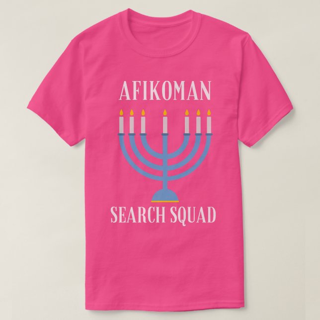 Afikoman Search Squad Funny Passover Seder Hanukka T-Shirt (Design vorne)
