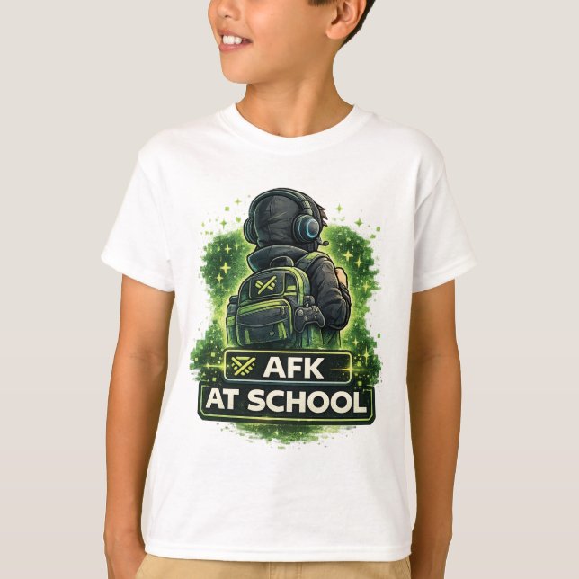 AFK beim Schulespieldesign T-Shirt (Vorderseite)