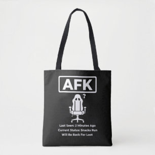 AFK Snacks Run Lustiges Gamer Zitat Design