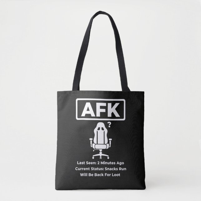 AFK Snacks Run Lustiges Gamer Zitat Design (Vorderseite)