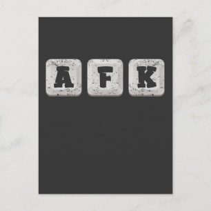 AFK weg vom Keyboard-Gamer-Computerspiel Postkarte